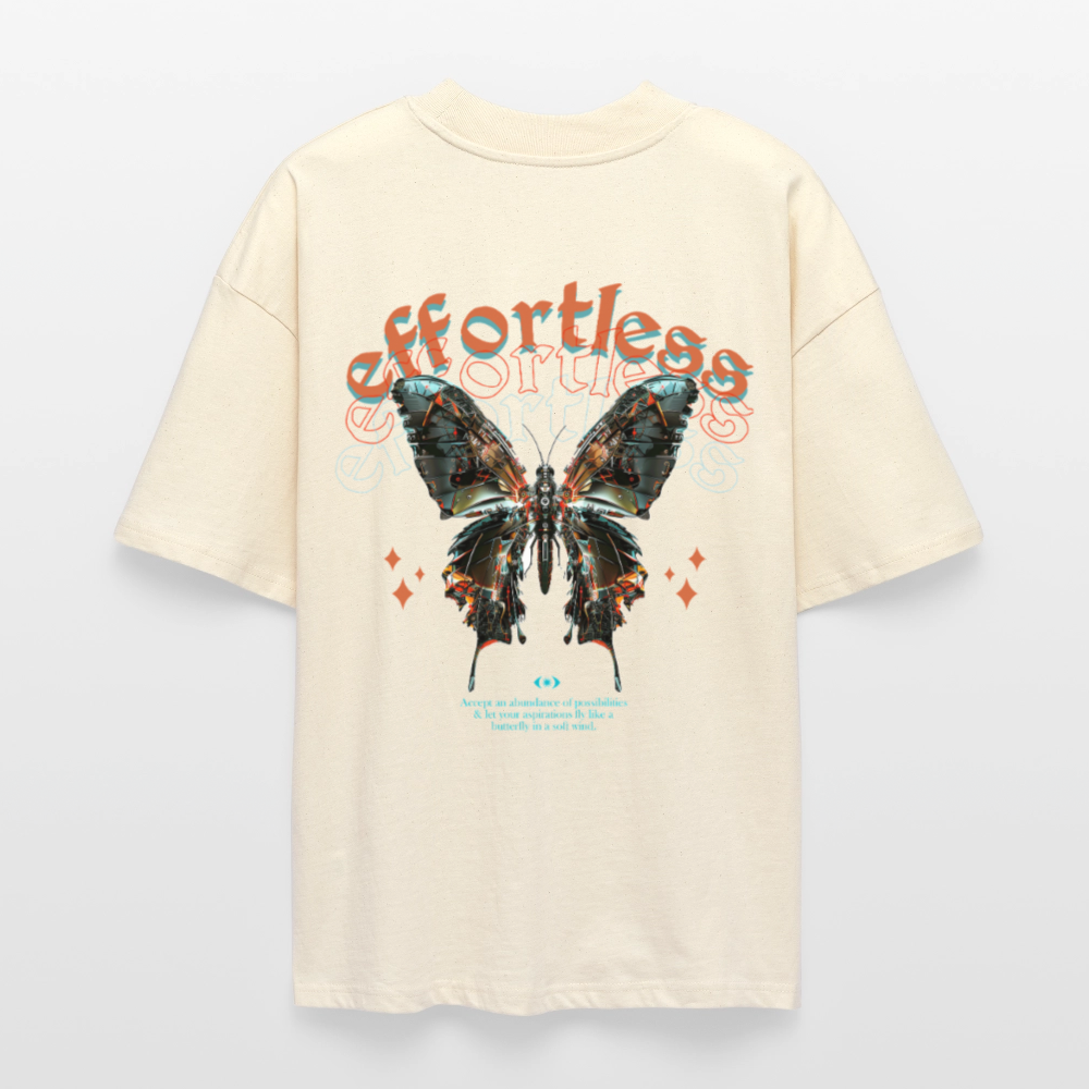 Galaxion, Schmetterling, 1st | Blaster, Oversize Bio T-Shirt, Unisex - Weißgrau