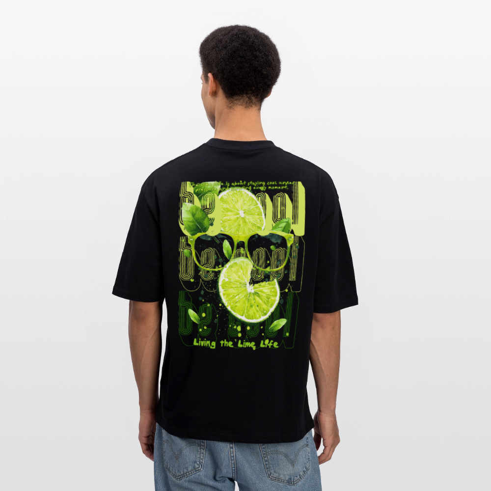 Kali, Limette, 1st | Breezy, Oversized Unisex T-Shirt - Schwarz