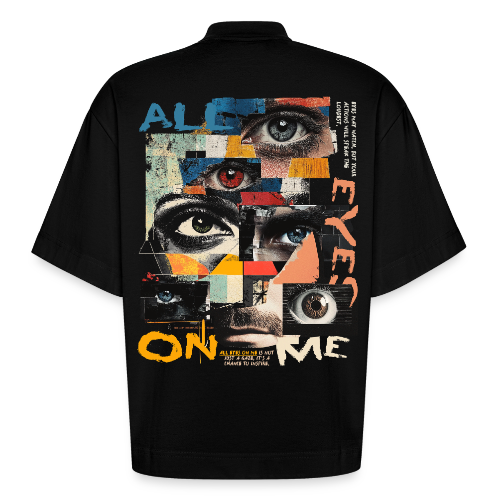 Hachiman, Augen, 1st | Boxy, Heavyweight Bio T-Shirt, Unisex - SOLID BLACK