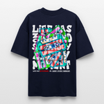 Raijin, Kassetten, 1st | Blaster, Oversize Bio T-Shirt, Unisex - Navy