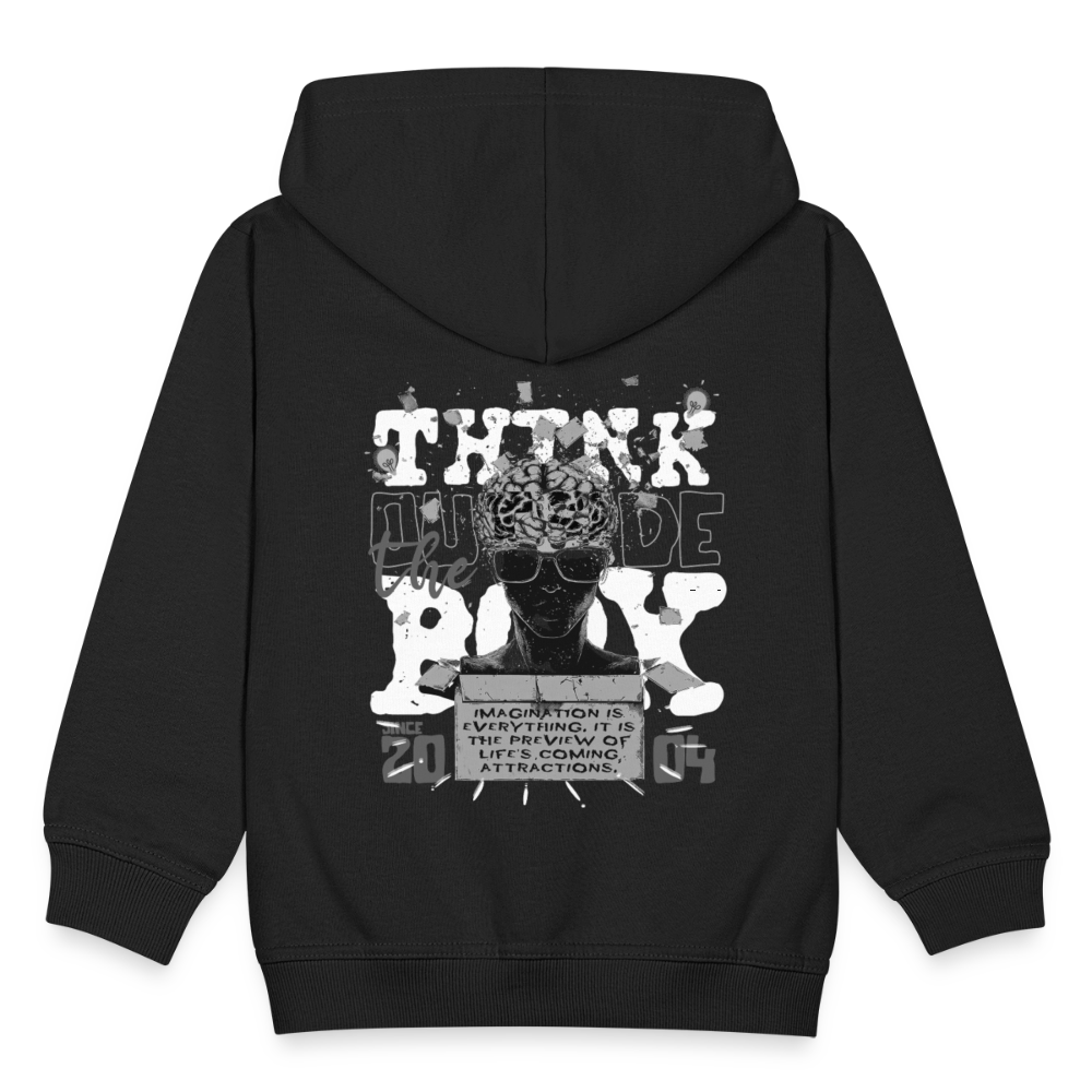 Nyxan, Gehirn, 1st | Kinder Zip Hoodie - Schwarz
