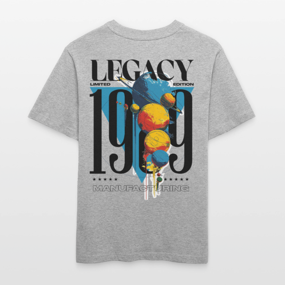Aegirion, Planeten, 1st | Essential, Relaxed Fit Unisex Bio T-Shirt - Grau meliert