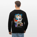 Nerthus, Gesicht, 1st | Roller, Unisex Bio-Sweatshirt - Schwarz