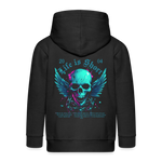 Bishamonten, Totenkopf, 1st | Kinder Zip Hoodie - Schwarz