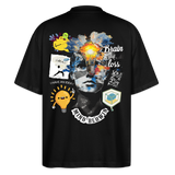 Rhean, Glühbirne, 1st | Blaster, Oversize Bio T-Shirt, Unisex - Schwarz
