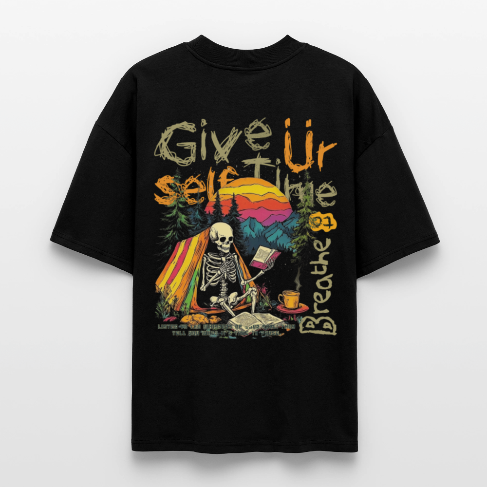 Mihriban, Skelet, 1st | Blaster, Oversize Bio T-Shirt, Unisex - Schwarz