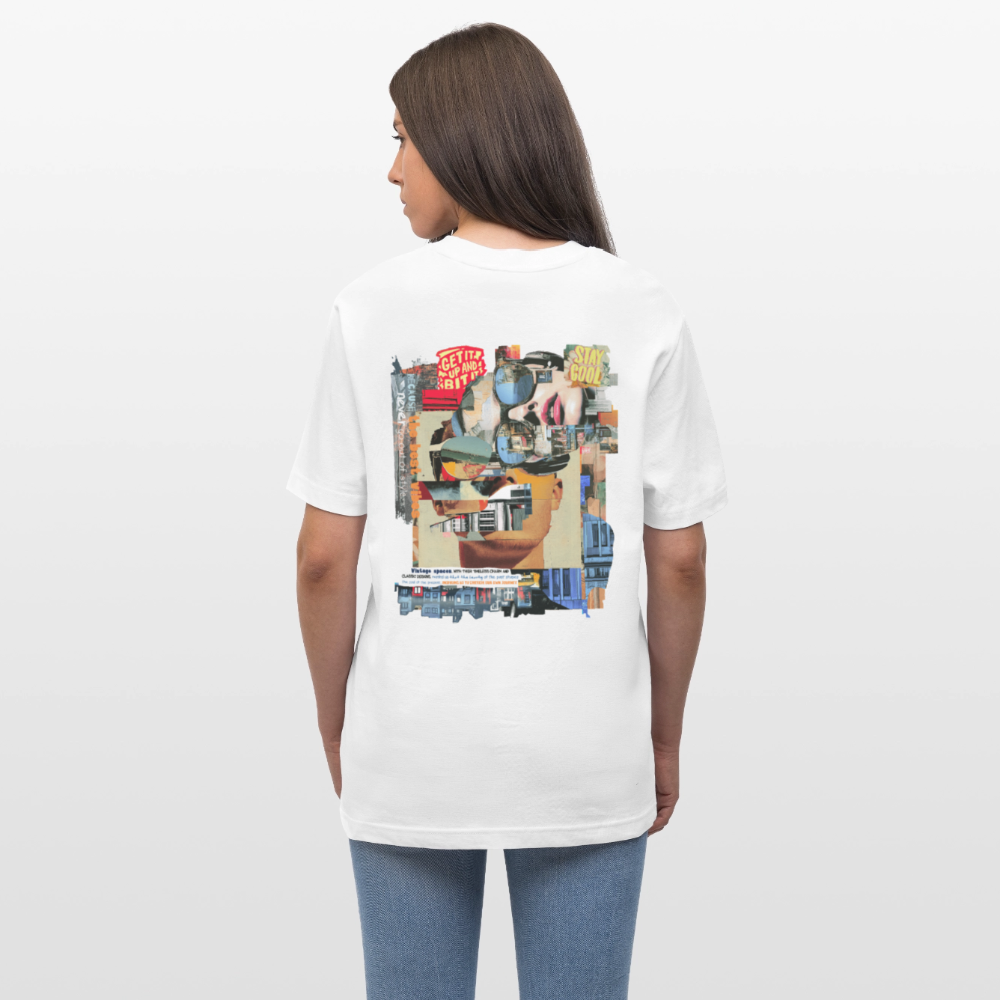 Seraphion, Gesichter, 1st | Essential, Relaxed Fit Unisex Bio T-Shirt - Weiß
