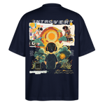 Hermesan, Kindheit, 1st | Blaster, Oversize Bio T-Shirt, Unisex - Navy