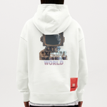 Denebris, Astronaut, 1st | Heavyweight Oversized Bio Hoodie, Unisex - OFF WHITE