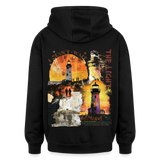 Morian, Leuchtturm, 1st | Freshhood, Oversized Unisex Hoodie - Schwarz