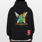 Azazîl, Schmetterling, 1st | Heavyweight Oversized Bio Hoodie, Unisex - SOLID BLACK