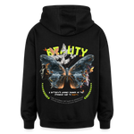 Harith, Schmetterling, 1st | Freshhood, Oversized Unisex Hoodie - Schwarz