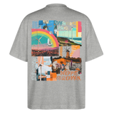 Nyxaris, Windmühle, 1st | Blaster, Oversize Bio T-Shirt, Unisex - Grau meliert