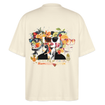 Sylvaris, Gesichter, 1st | Blaster, Oversize Bio T-Shirt, Unisex - Weißgrau