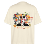 Sylvaris, Gesichter, 1st | Blaster, Oversize Bio T-Shirt, Unisex - Weißgrau