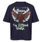 Amaterasu , Engelsflügel, 1st | Breezy, Oversized Unisex T-Shirt - Navy