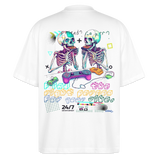Malakar, Gaming, 1st | Blaster, Oversize Bio T-Shirt, Unisex - Weiß