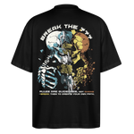 Fujin, Totenkopf, 1st | Blaster, Oversize Bio T-Shirt, Unisex - Schwarz