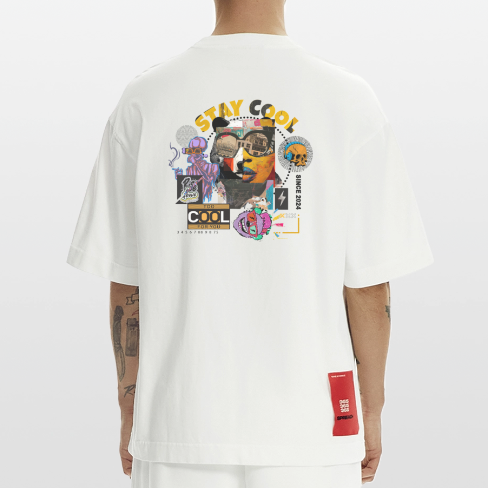 Thorvalis, Bär, 1st | Heve, Heavyweight Oversized Bio T-Shirt, Unisex - OFF WHITE