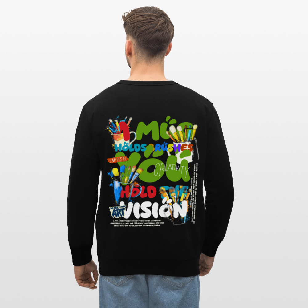 Thesean, Pinsel, 1st | Roller, Unisex Bio-Sweatshirt - Schwarz