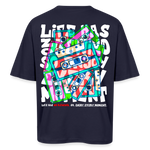 Raijin, Kassetten, 1st | Breezy, Oversized Unisex T-Shirt - Navy