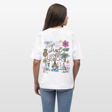 Draevenor, Blumen, 1st | Blaster, Oversize Bio T-Shirt, Unisex - Weiß