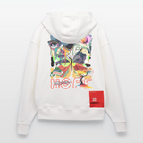 Tenebris, Schmetterling, 1st | Heavyweight Oversized Bio Zip Hoodie, Unisex - OFF WHITE