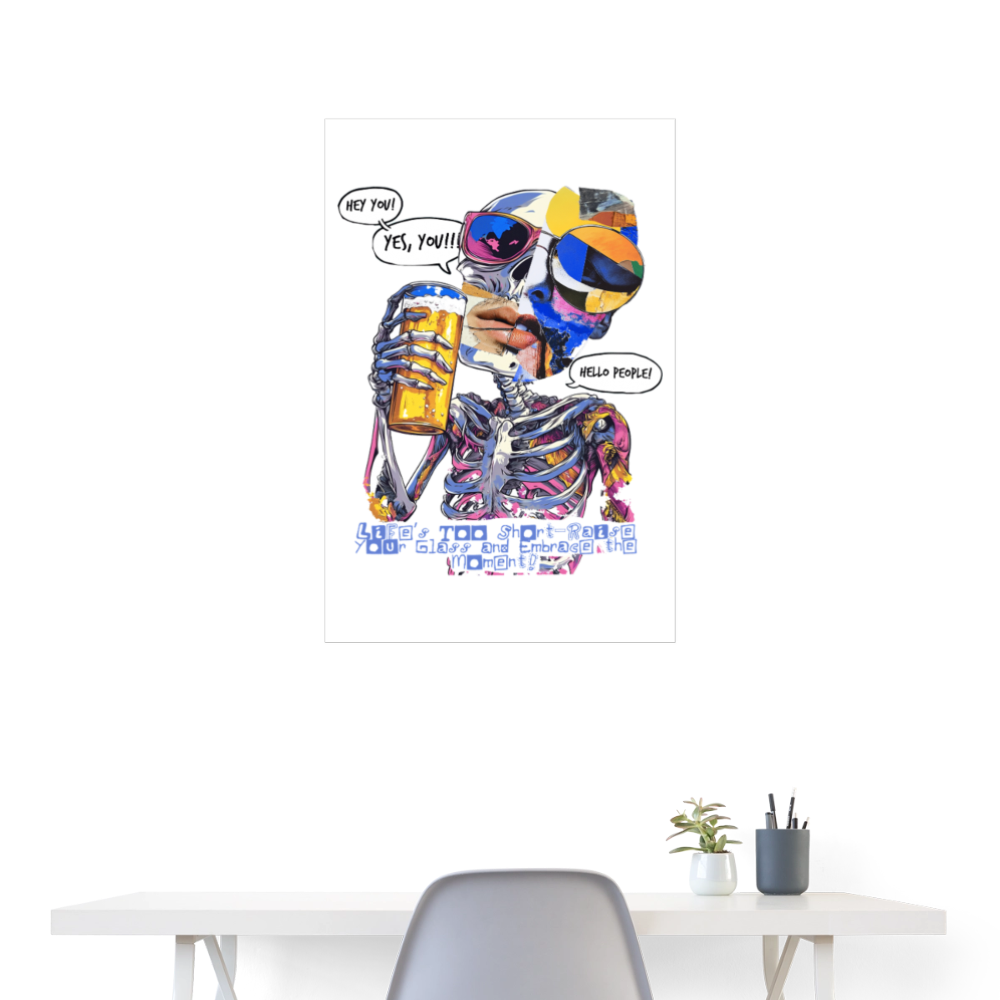 Vorthalos, Skelet, 1st | Poster 60x90 cm - Weiß