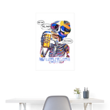 Vorthalos, Skelet, 1st | Poster 60x90 cm - Weiß