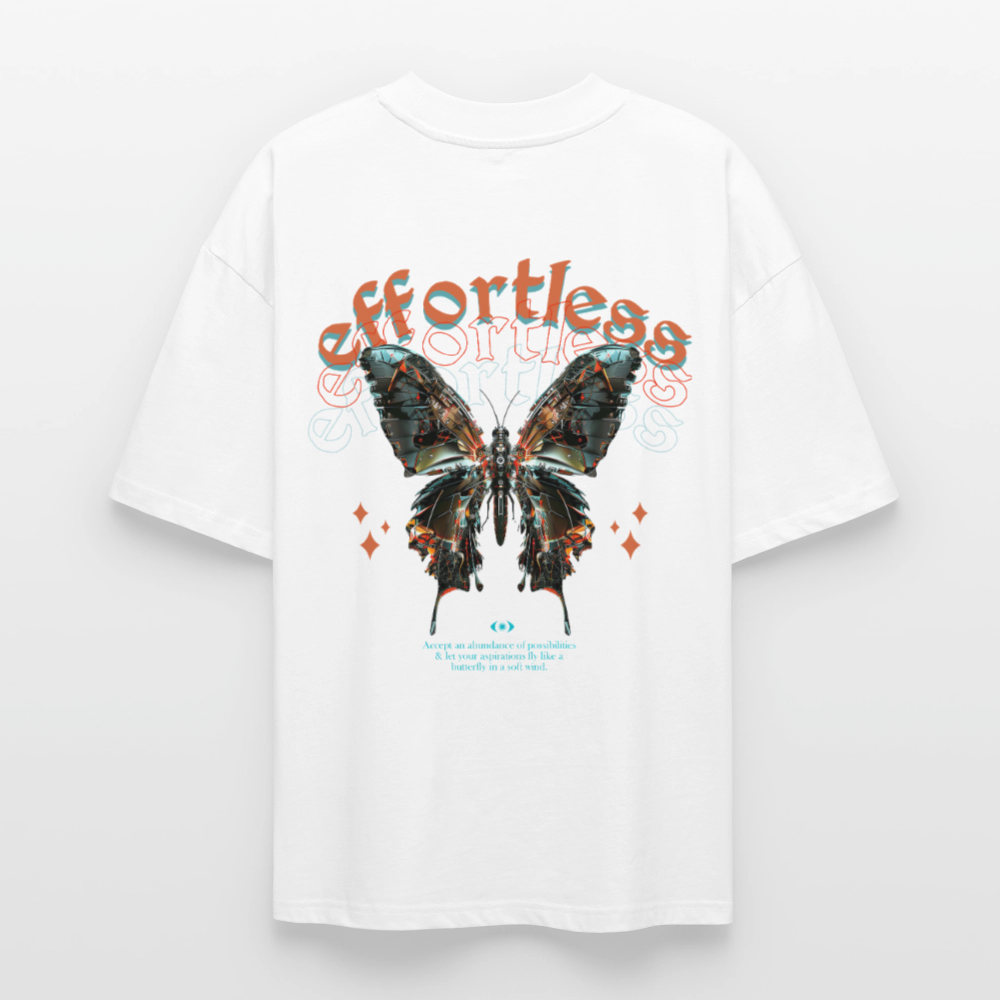 Galaxion, Schmetterling, 1st | Blaster, Oversize Bio T-Shirt, Unisex - Weiß