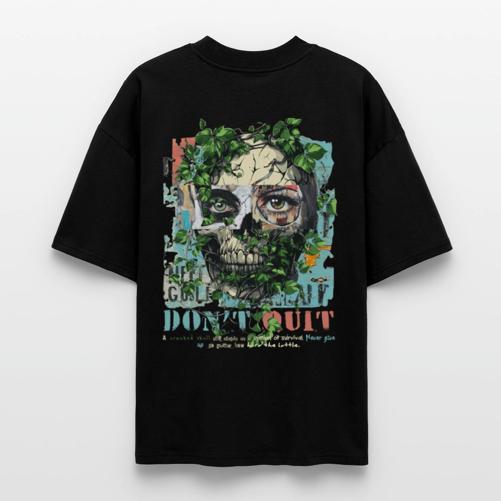 Persephi, Totenkopf, 1st | Blaster, Oversize Bio T-Shirt, Unisex - Schwarz