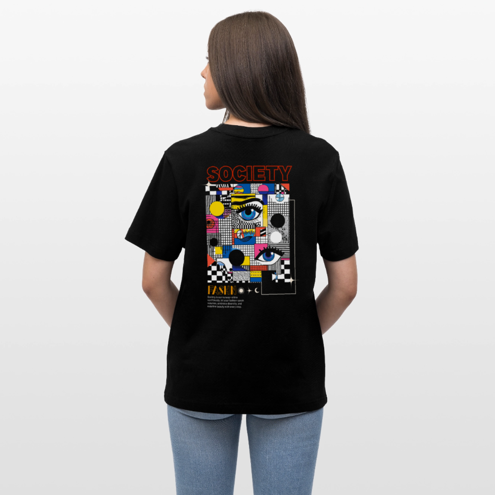 Shennong, Augen, 1st | Essential, Relaxed Fit Unisex Bio T-Shirt - Schwarz