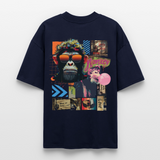 Perîzar, Affen, 1st | Blaster, Oversize Bio T-Shirt, Unisex - Navy