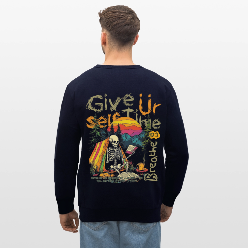 Mihriban, Skelet, 1st | Roller, Unisex Bio-Sweatshirt - Navy