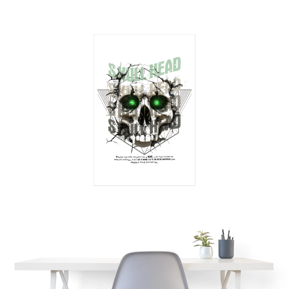 Gliesaron, Totenkopf, 1st | Poster 60x90 cm - Weiß
