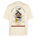 Durnamar, Vogel, 1st | Blaster, Oversize Bio T-Shirt, Unisex - Weißgrau