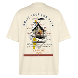 Durnamar, Vogel, 1st | Blaster, Oversize Bio T-Shirt, Unisex - Weißgrau