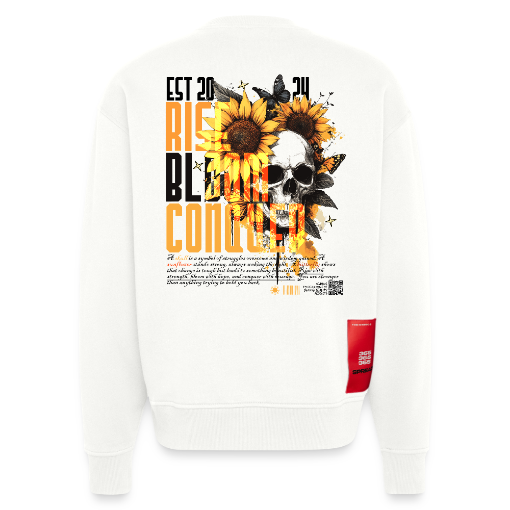 Umbraxion, Sonnenblume, 1st | Heavyweight Oversized Bio Sweater, Unisex - OFF WHITE