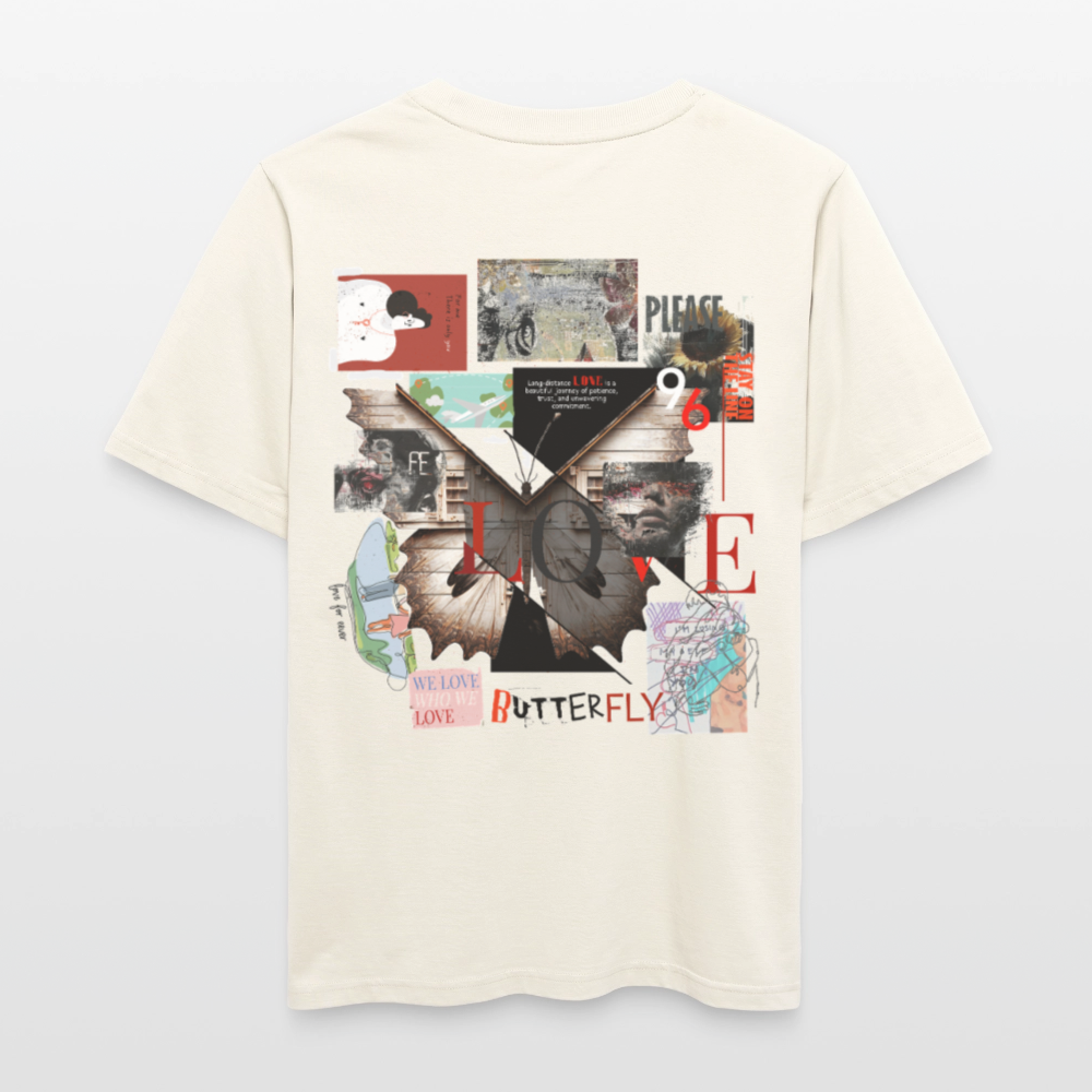 Zentharior, Schmetterling, 1st | Essential, Relaxed Fit Unisex Bio T-Shirt - Naturweiß 