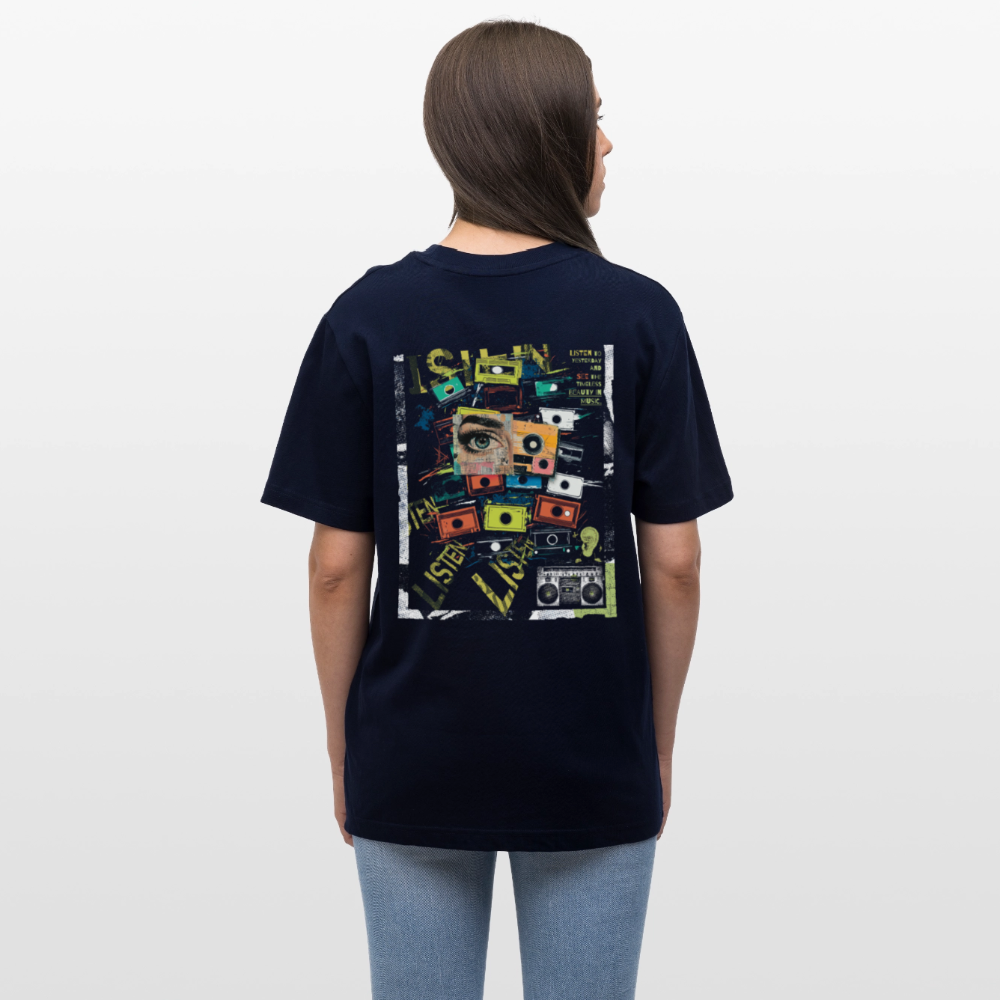 Orphean, Reh, 1st | Essential, Relaxed Fit Unisex Bio T-Shirt - Navy