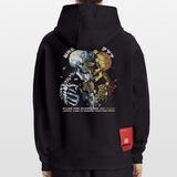 Fujin, Totenkopf, 1st | Heavyweight Oversized Bio Hoodie, Unisex - SOLID BLACK
