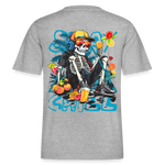 Calveron, Skelet, 1st | Essential, Relaxed Fit Unisex Bio T-Shirt - Grau meliert