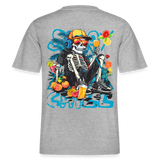 Calveron, Skelet, 1st | Essential, Relaxed Fit Unisex Bio T-Shirt - Grau meliert