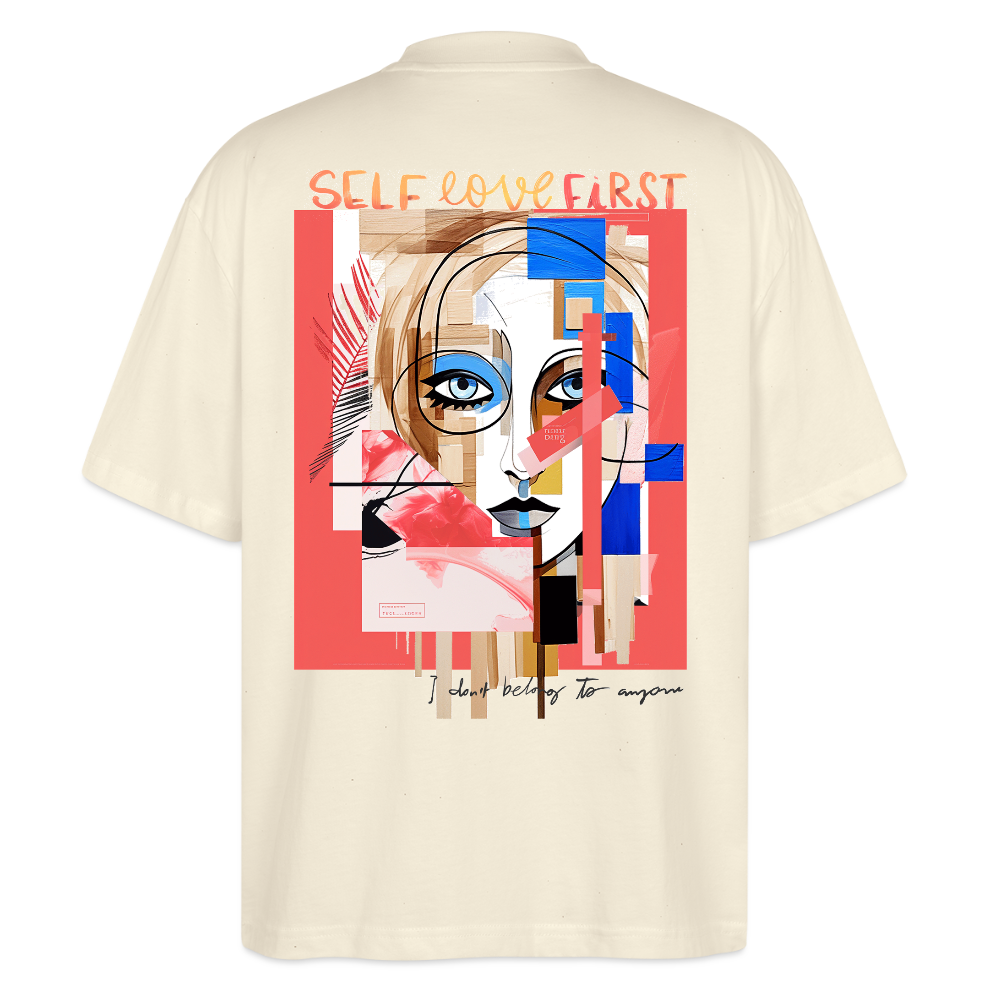Vesperion, Frau, 1st | Blaster, Oversize Bio T-Shirt, Unisex - Weißgrau