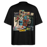 Baranê, Fernseher, 1st | Blaster, Oversize Bio T-Shirt, Unisex - Schwarz