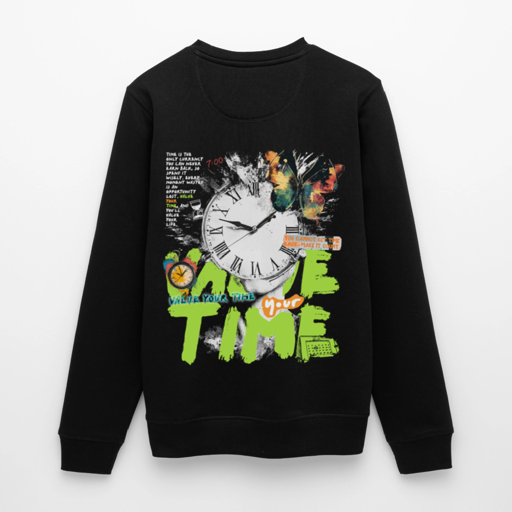 Ifrit, Uhr, 1st | Roller, Unisex Bio-Sweatshirt - Schwarz
