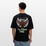 Amaterasu , Engelsflügel, 1st | Breezy, Oversized Unisex T-Shirt - Schwarz