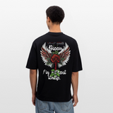 Amaterasu , Engelsflügel, 1st | Breezy, Oversized Unisex T-Shirt - Schwarz