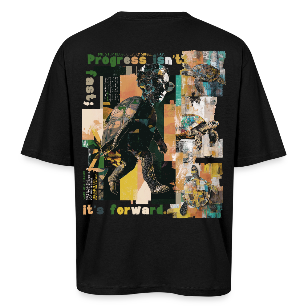 Xantherion, Schildkröte, 1st | Breezy, Oversized Unisex T-Shirt - Schwarz