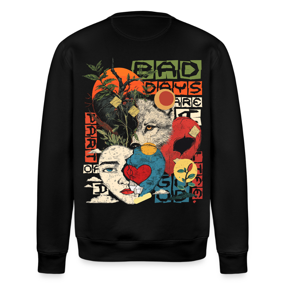 Eosan, Wolf, 1st | Roller, Unisex Bio-Sweatshirt - Schwarz